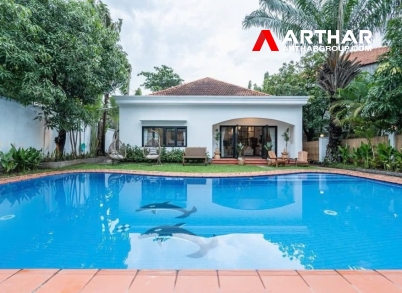 05 Bedrooms house villa in compound with garden & pool for rent-An Khanh-Ho Chi Minh